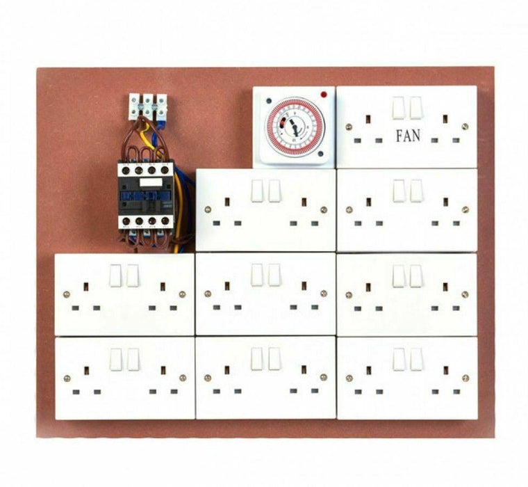 MDF Contactor/Timer Board Double 12/16 & 24 Way